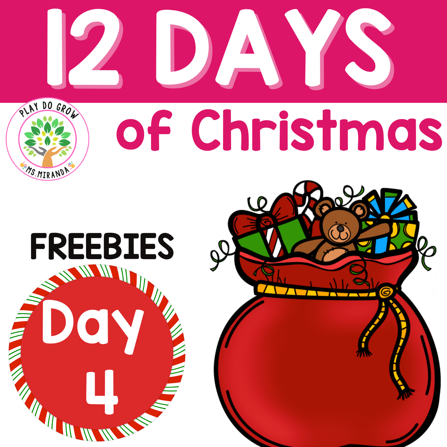 12 Days of Christmas. Literacy & Math - Freebie #4