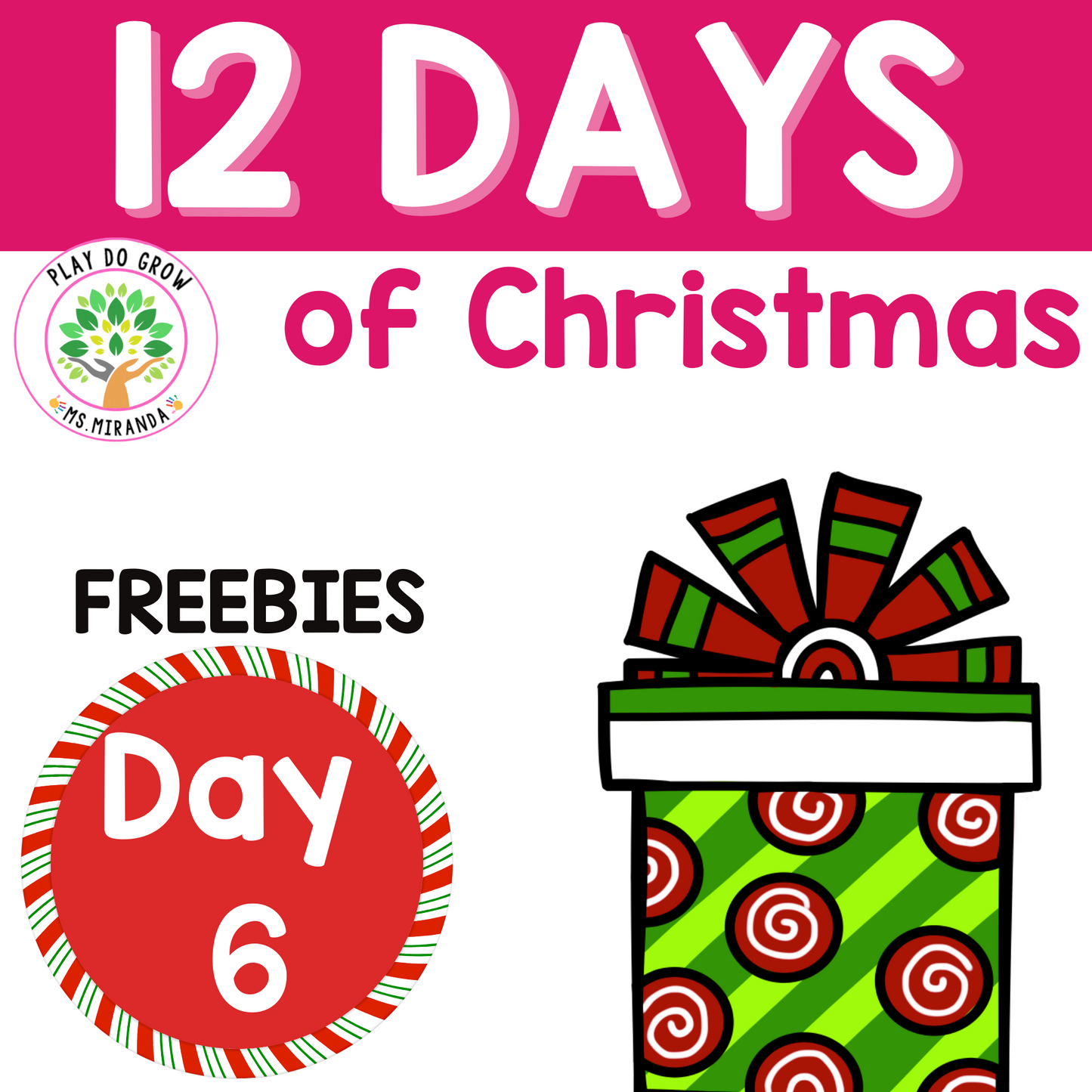 12 Days of Christmas Literacy & Math. Freebie #6