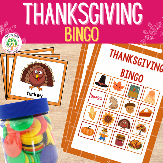 Thanksgiving Bingo Game | Holidays & Vocabulary Activity