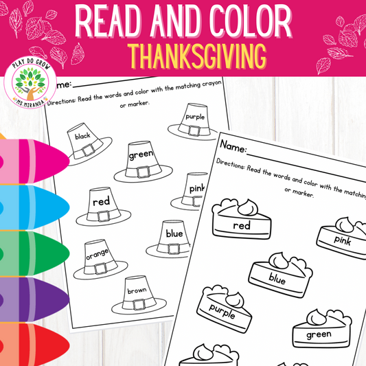 FREE Thanksgiving Read and Color | Literacy & Art No prep Activity