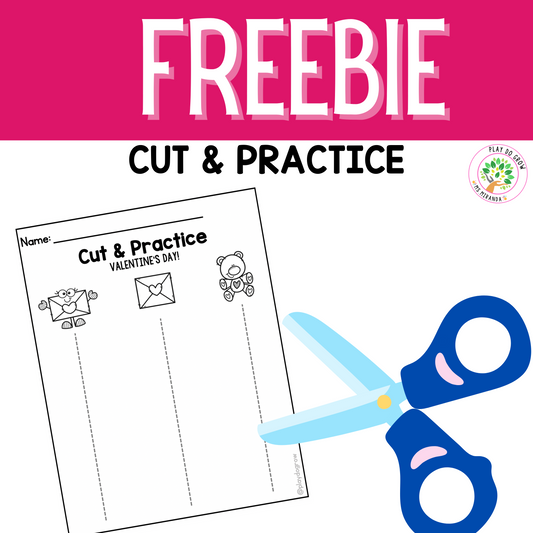 FREEBIE Recorta y Practica. Valentines Cutting Practice | Kindergarten & PreK