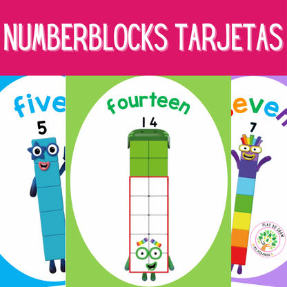 Numberblocks | Cards with numbers from 1-20