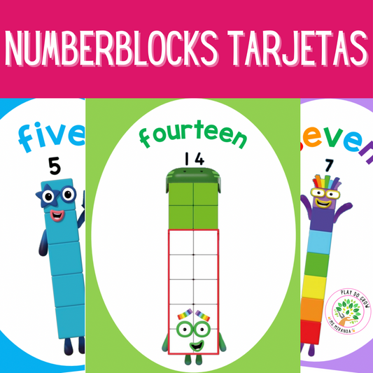 Numberblocks | Tarjetas con números del 1-20