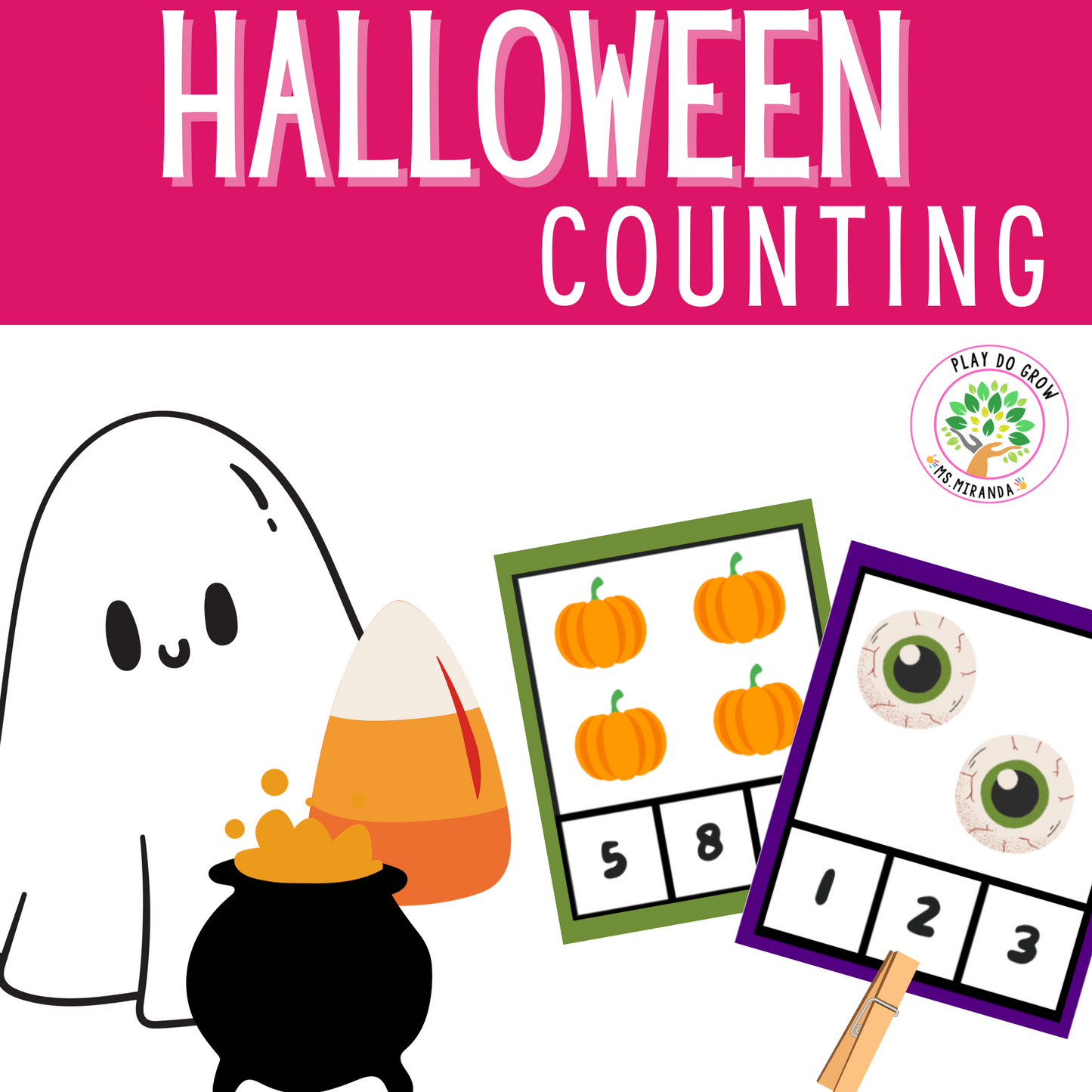 Halloween Counting Cards FREE | Numbers 1-10