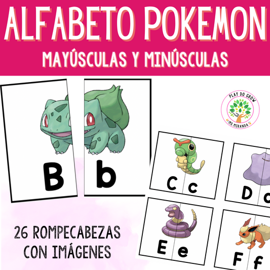 Juego de mayúsculas y minúsculas | Inspirado Pokémon