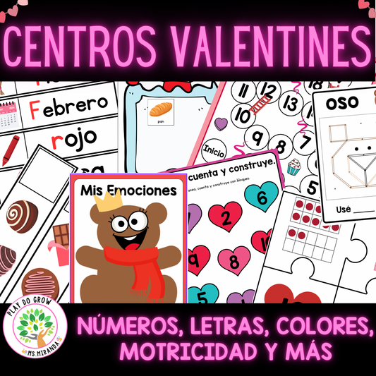 Valentines Juegos Números y Letras | Preescolar y Primaria