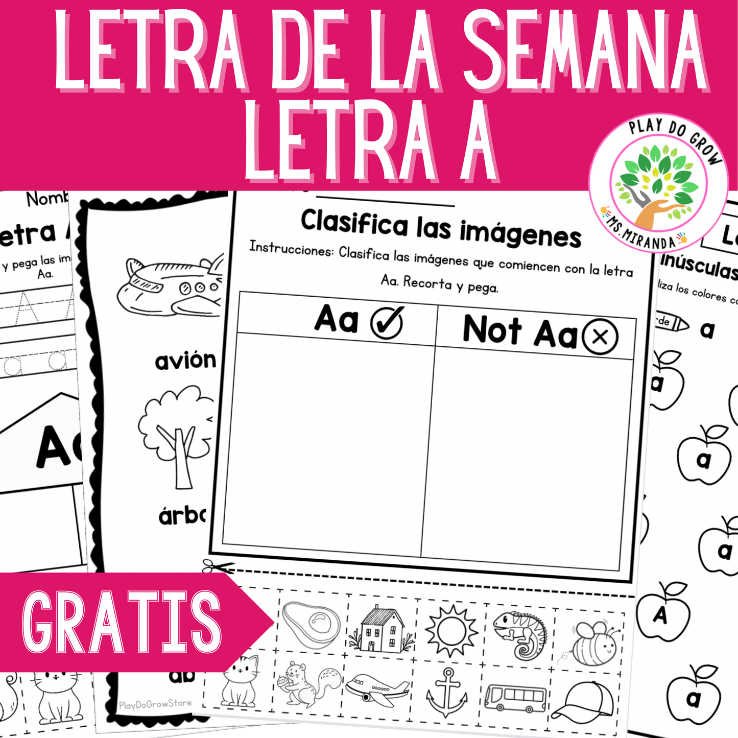 Letra A - Letra de la Semana. GRATIS HOJAS DE TRABAJO | PreK & Kindergarten