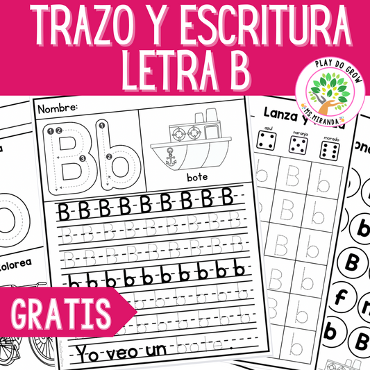 Letra B - Letra de la Semana. 12 Hojas de trabajo | PreK & Kindergarten