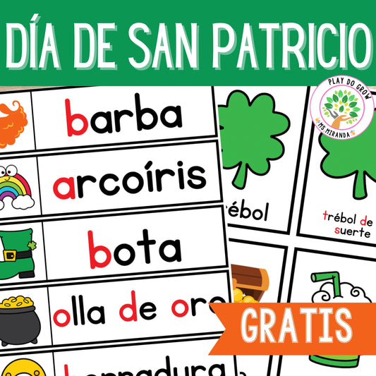 GRATIS Día de San Patricio Vocabulario | Lectura y Escritura