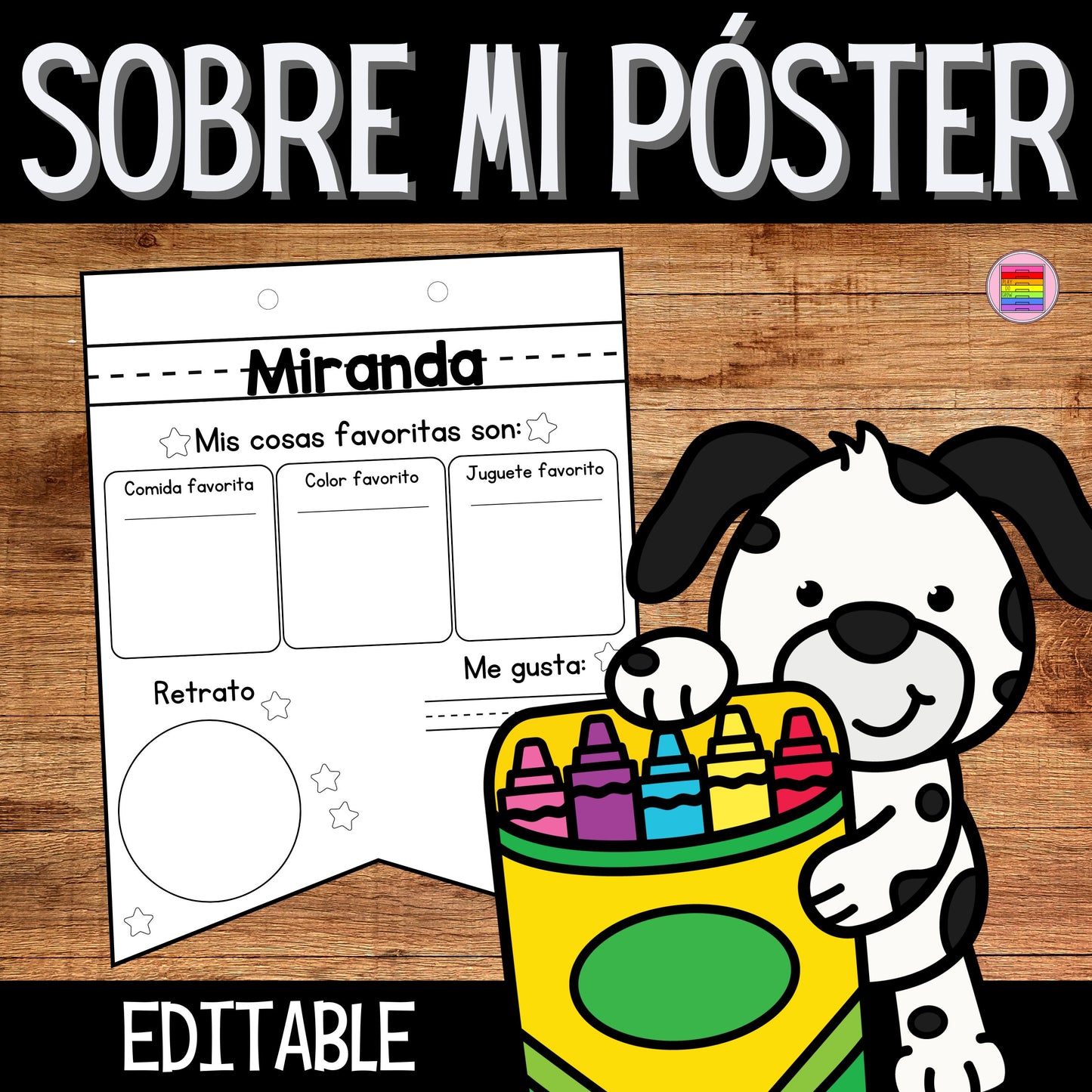 GRATIS Póster Editable Sobre Mi. Regreso a Clases | Preescolar y Primaria