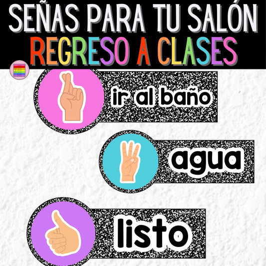 Señas para tu salón. Colección Libreta. Control de grupo | Decoración del aula. Regreso a Clases