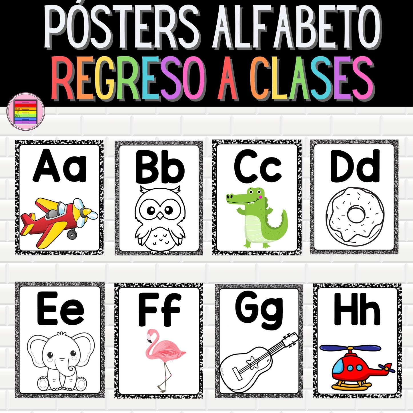 Pósters Alfabeto Colección Libreta | Decoración del Aula Regreso a Clases