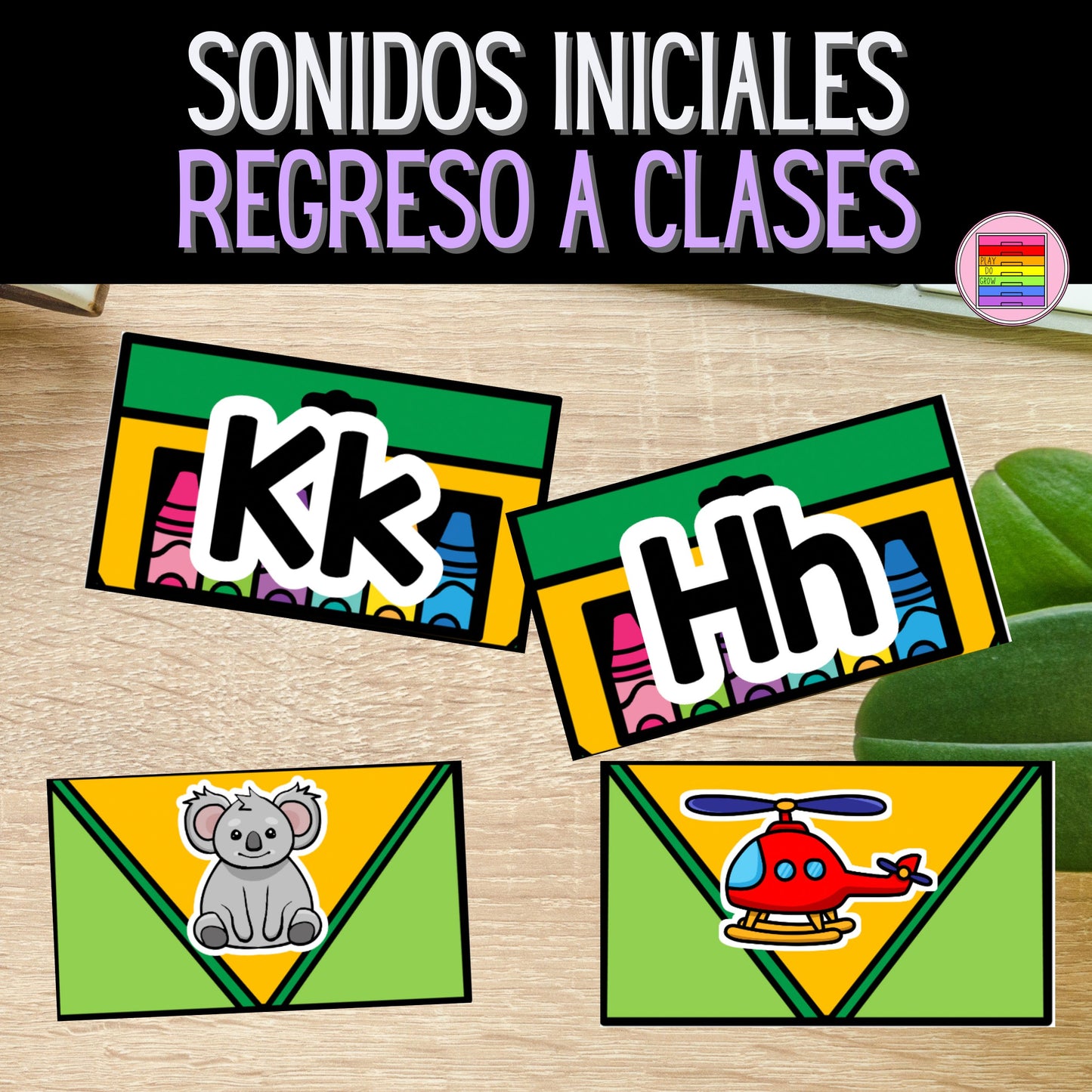 GRATIS Regreso a Clases Sonidos Iniciales Cajas de Crayones | Preescolar y Primaria