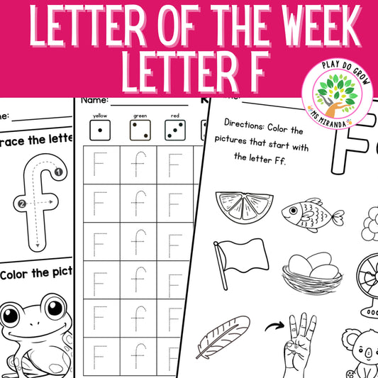 Letter of the week. Letter F | Handwriting Activities