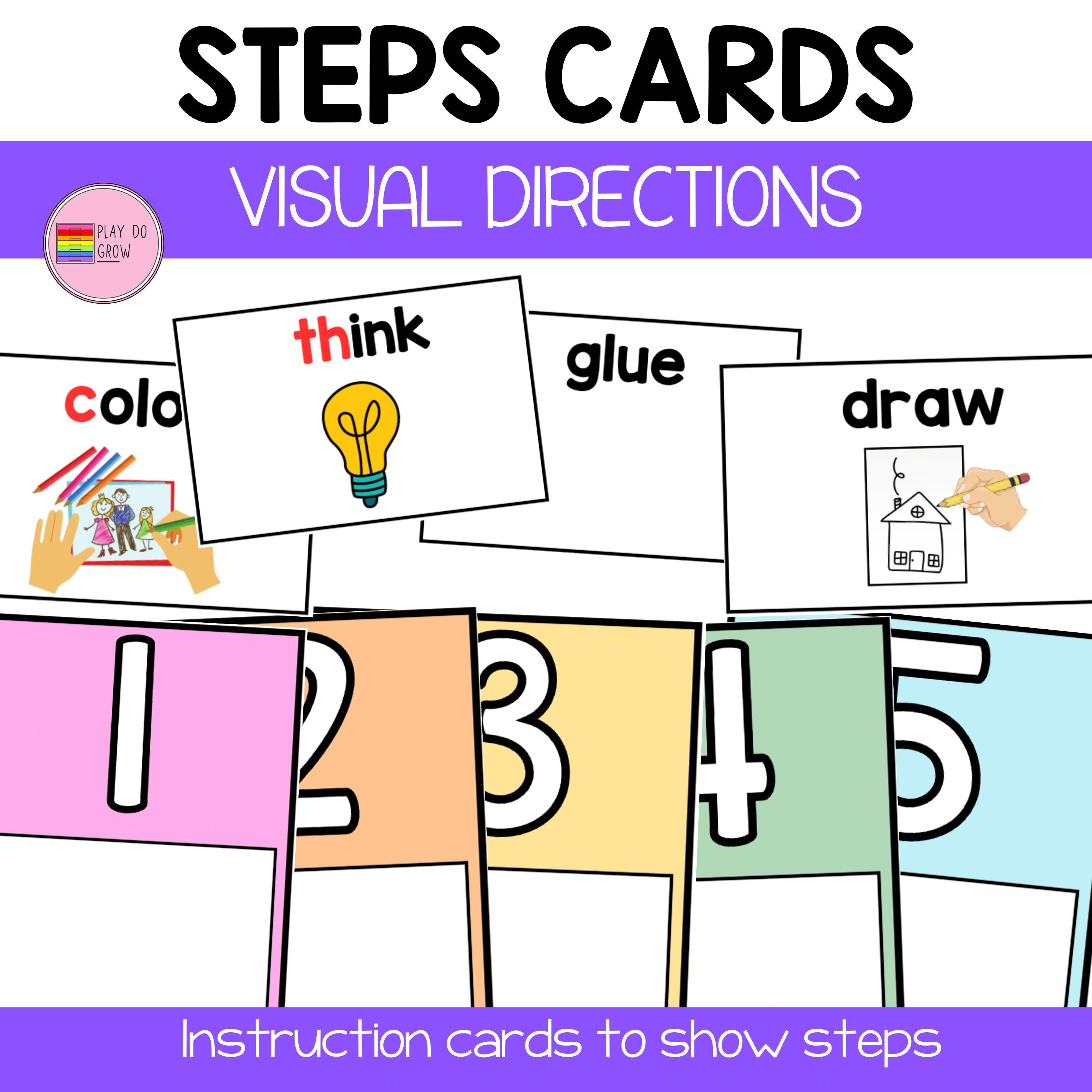 Visual Direction Cards | Classroom Management. – Play Do Grow