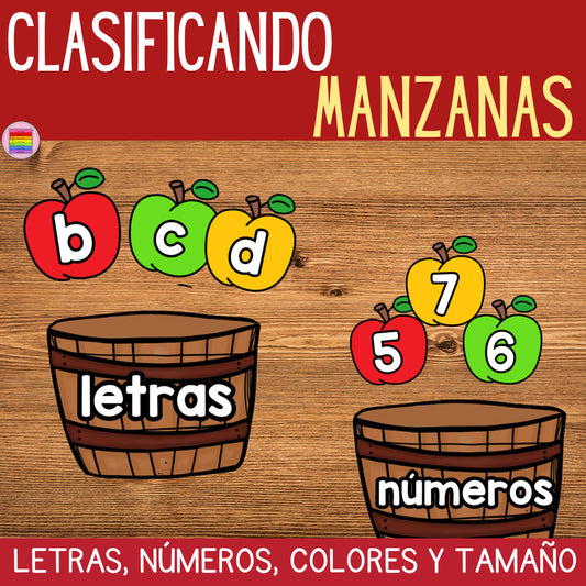 Manzanas Juego Clasificación Preescolar y Primaria