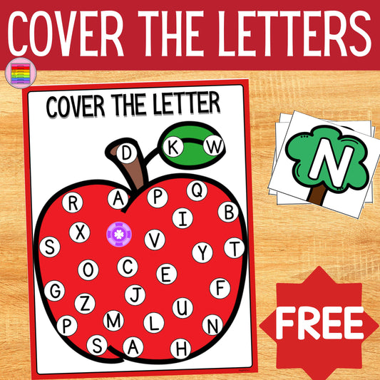 FREE Apples Cover the Letter Activity | Kindergarten and Elementary