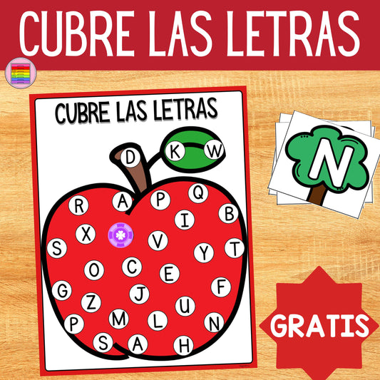 GRATIS Juego Cubre las Letras. Alfabeto | Preescolar y Primaria