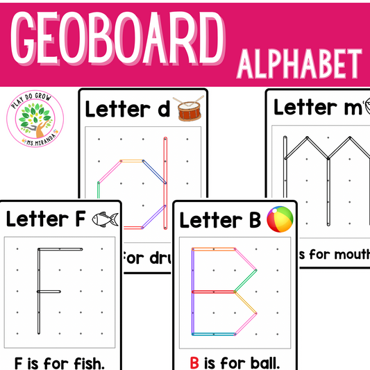 Alphabet Geoboard Task Cards | Literacy & Motor Skills Activity