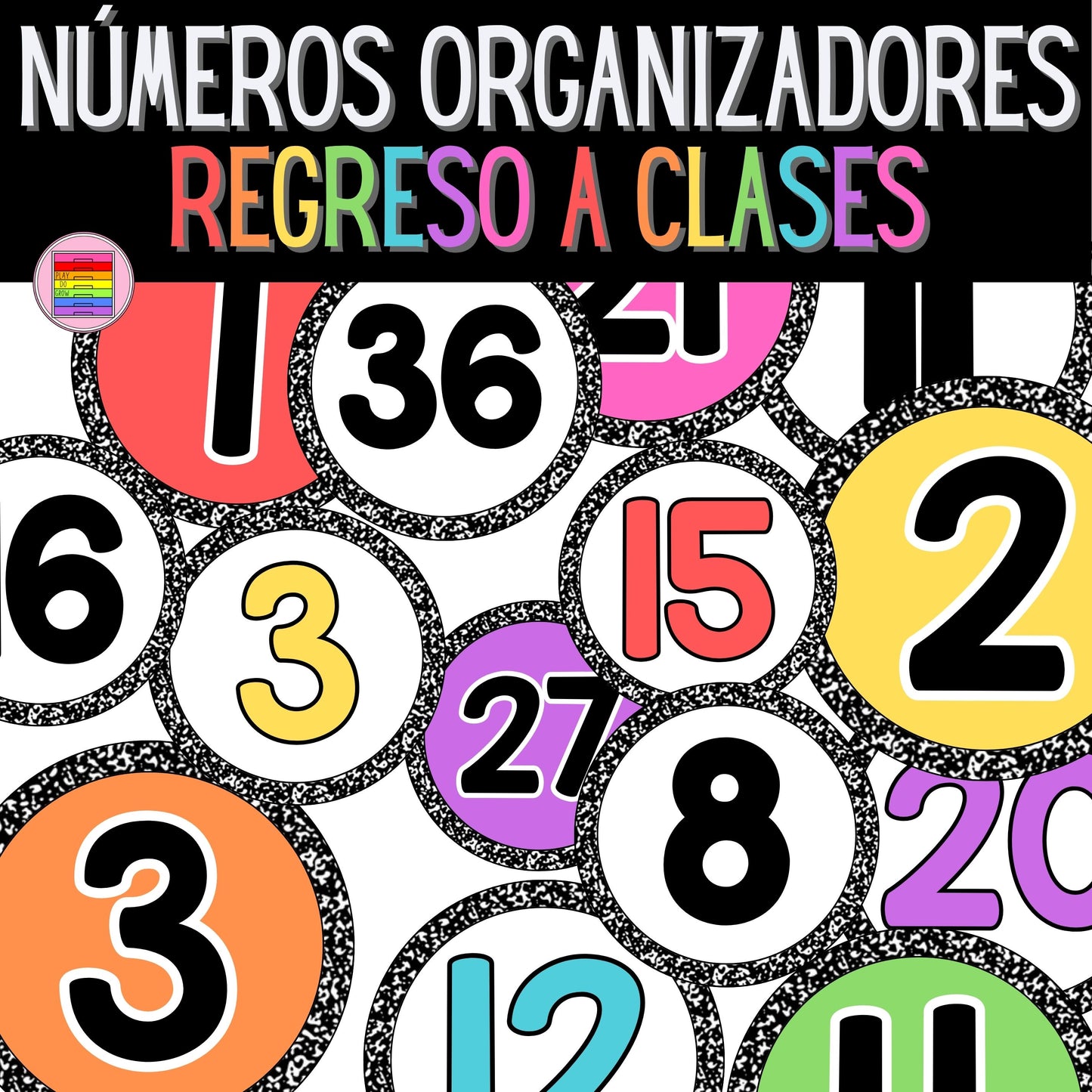 Números Organizadores. Colección Libreta | Regreso a Clases. Decoración del Aula