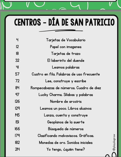 Juegos Literatura y Matemáticas. Día de San Patricio | Preescolar y Primaria