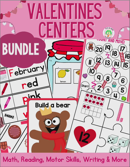 Valentines Centers. Math & Literacy | PreK & Kindergarten games