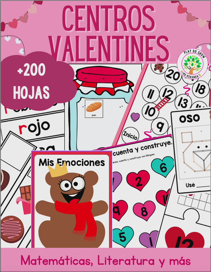 Valentines Juegos Números y Letras | Preescolar y Primaria