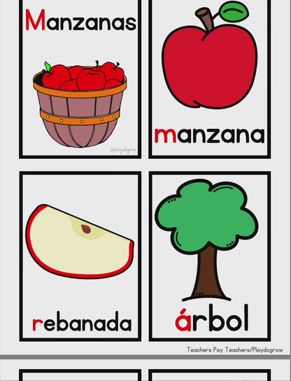 Manzanas Juegos de Letras y Números | Preescolar y Primaria. Actividades